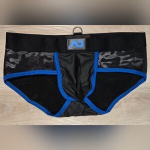 Neoprene Black Mens Pouch Brief